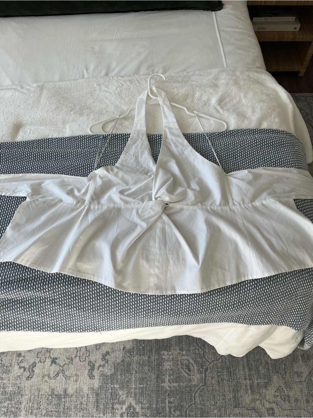 Zara White Halter Cotton Top